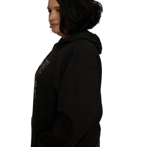 New Orleans Saints NFL Women's Plus Size Screen Print Hoodie 1X - Picture 2 of 2